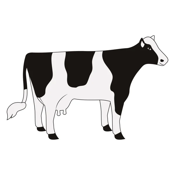 Cow djur ikonen — Stock vektor