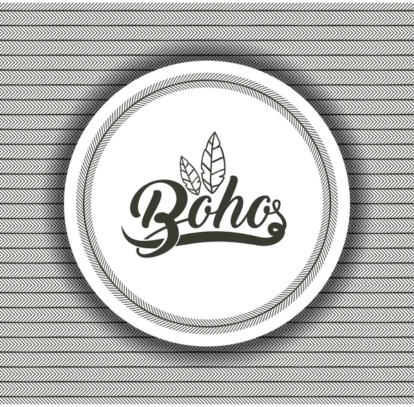 Boho Kreis Bohemik und Ornament-Design — Stockvektor