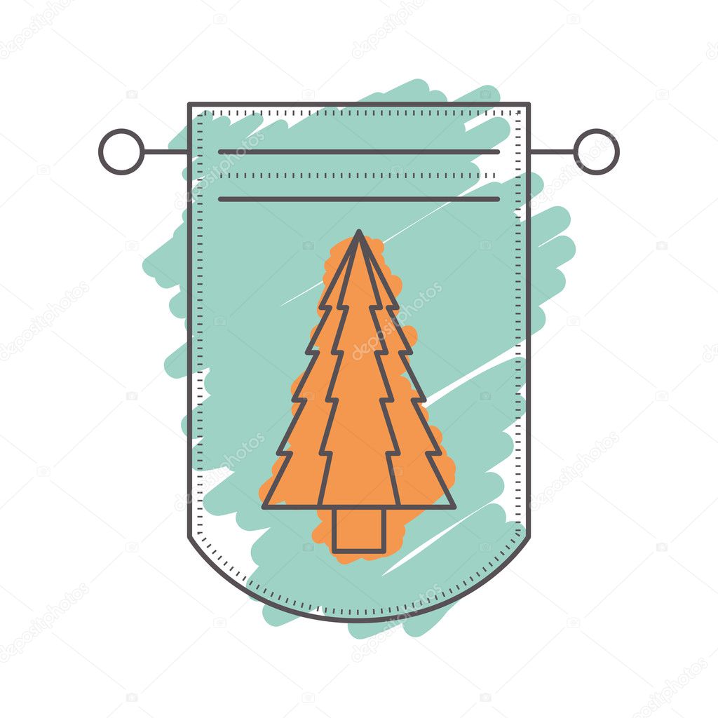 pennant with christmas decoration