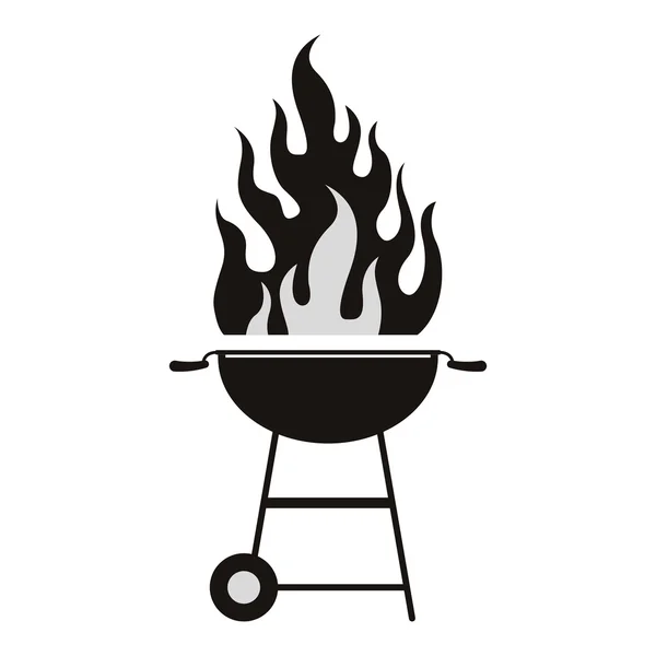 Bbq grill ícone — Vetor de Stock