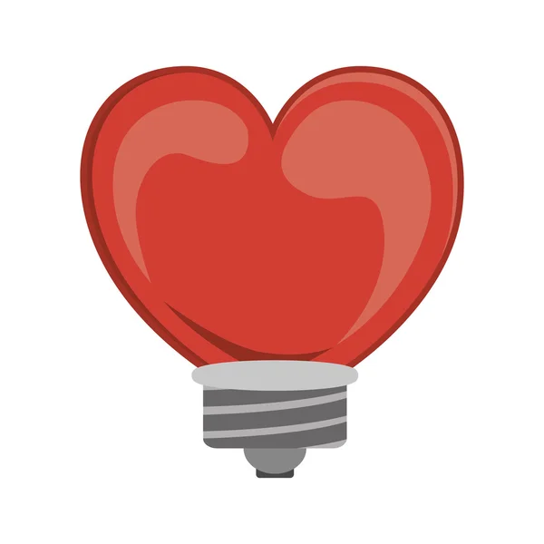 Heart shape bulb — ストックベクタ