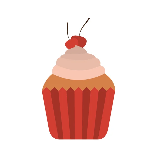 Sweet cupcake dessert — Stock Vector