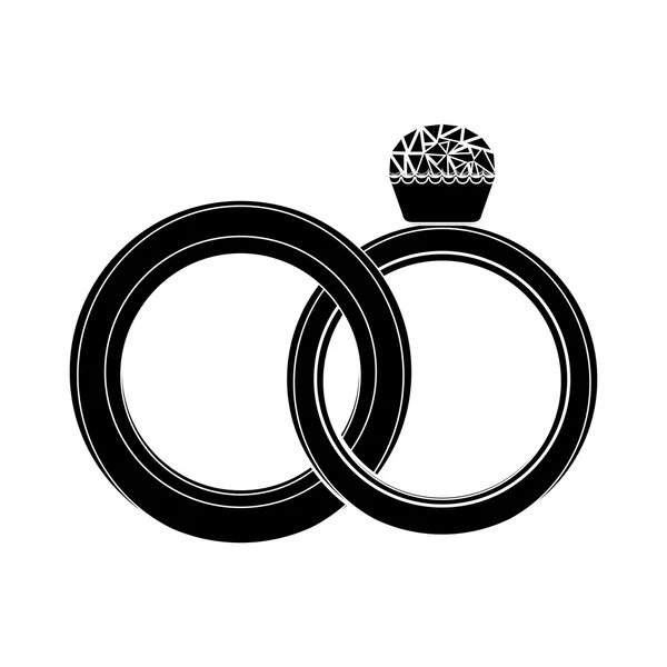 Icono anillo de diamante — Vector de stock