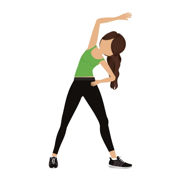 Entrenamiento de mujer fitness — Vector de stock