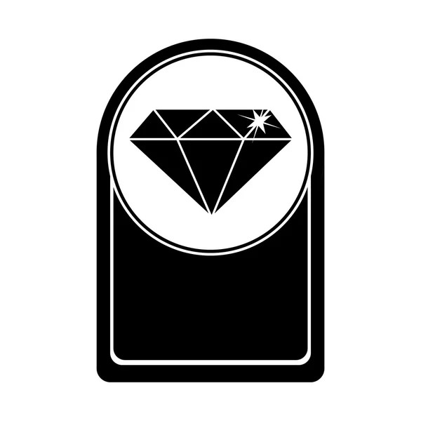 Karte mit Diamant-Symbol — Stockvektor