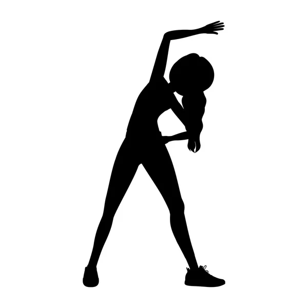 Fitness femme entraînement — Image vectorielle