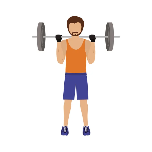 Mann Workout Fitness Lebensstil — Stockvektor