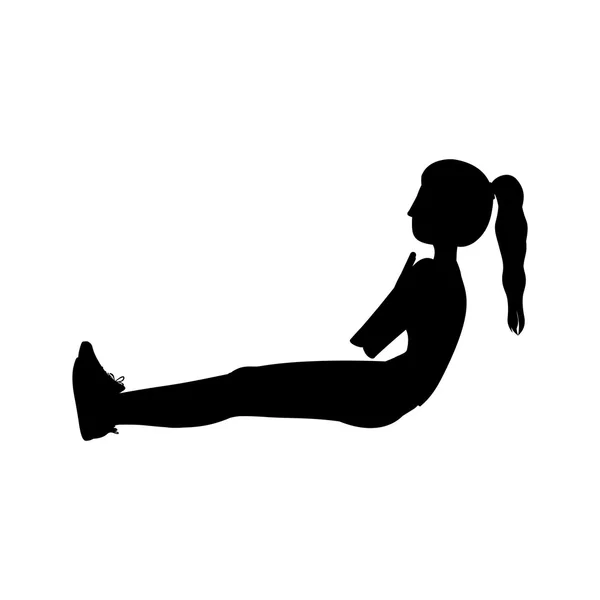 Entrenamiento de mujer fitness — Vector de stock