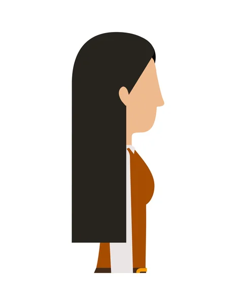 Avatar woman profile cartoon — Stock Vector