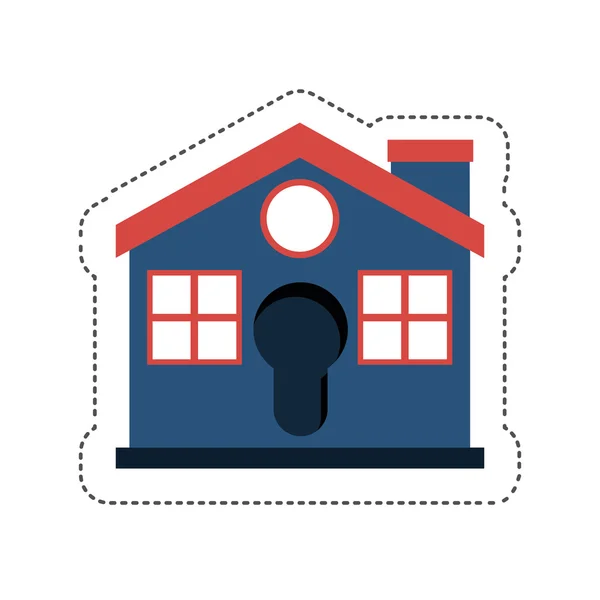 Icône de maison bleue — Image vectorielle