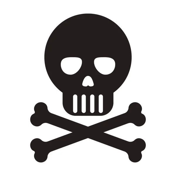 Skull with bones icon — Stock Vector