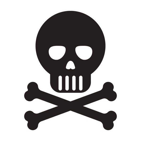 череп с изображением костей
