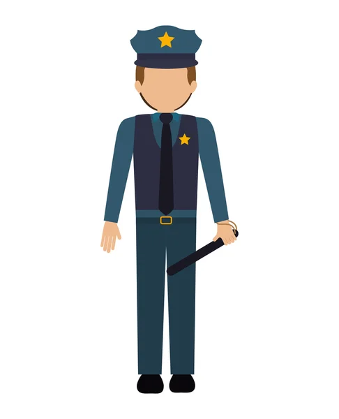 Avatar police man — Stock Vector