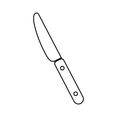 siluet tereyağı bıçağı ile siyah