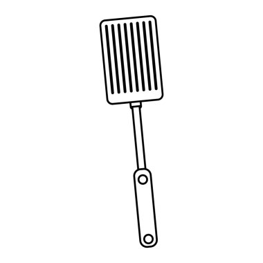 siluet spatula kızartma ile siyah
