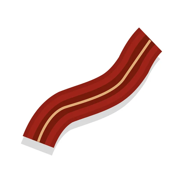 Silhouette color with bacon strip — ストックベクタ