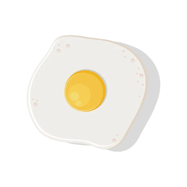 Silhouette color with fried egg — Stock vektor