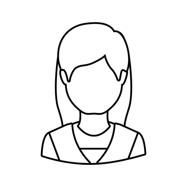 Mujer avatar dibujos animados — Vector de stock