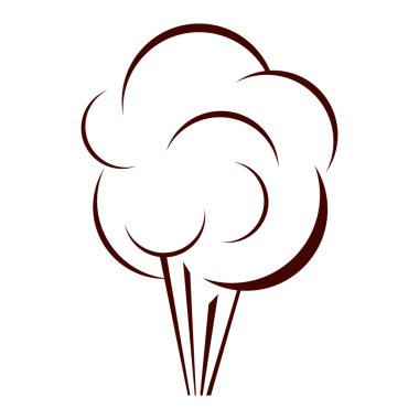 diyalog için siluet bulut patlayıcı belirtme çizgisi