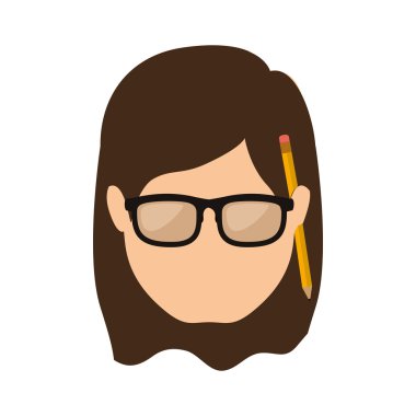 kahverengi kısa saçlı kadın ön yüz