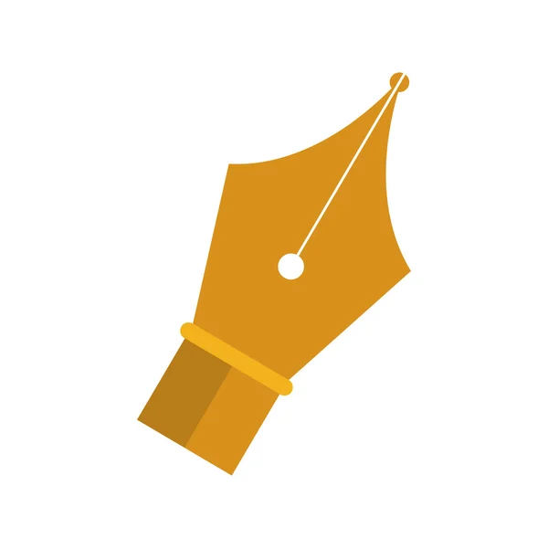 Pluma de punta dorada para escribir — Vector de stock