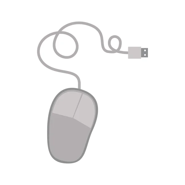 Комп'ютерна миша з USB-кабелем — стоковий вектор