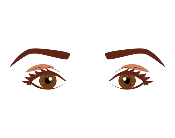 Kadının gözleri kafeleri ile etkileyici bak — Stok Vektör