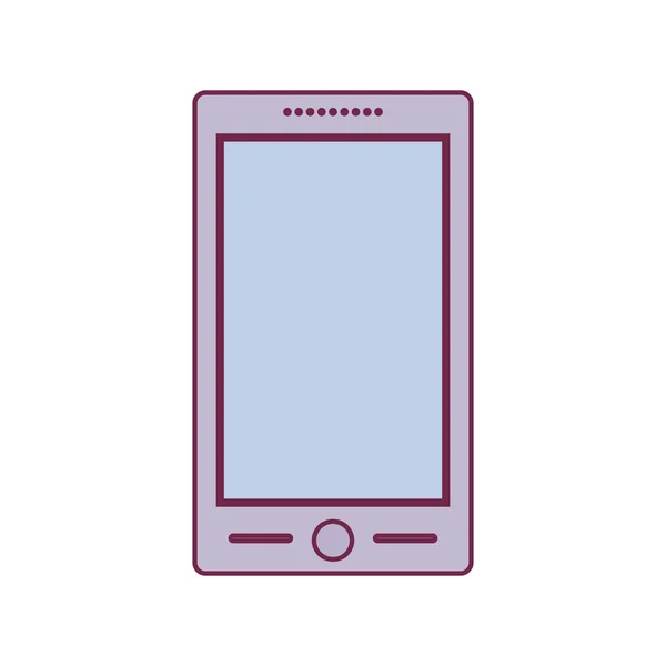 Téléphone portable tactile tech coloré avec boutons — Image vectorielle