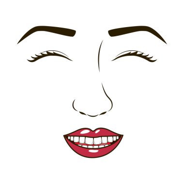 eyesclosed ve gülümseyen kadın yüzü