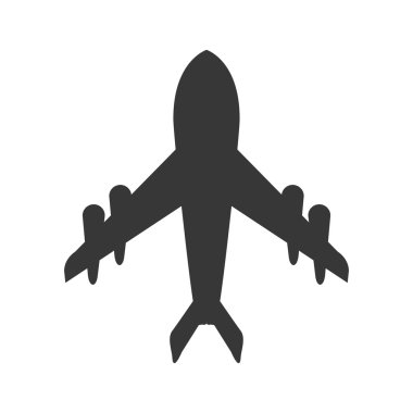 siluet uçak gri tonlama ile