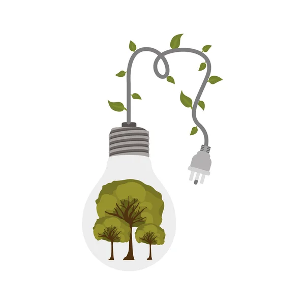 Ecology bulb light — Stock Vector