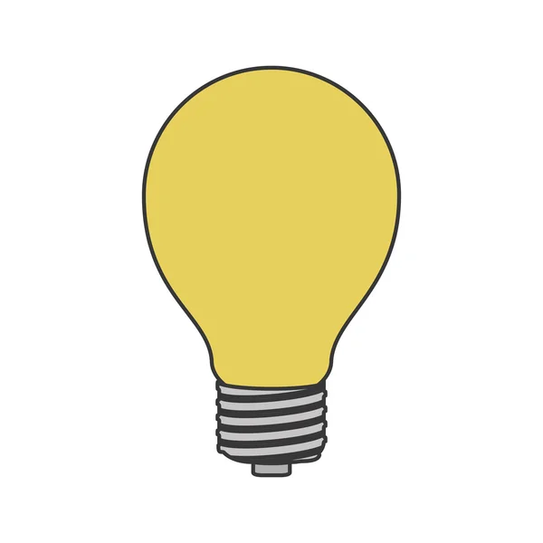 Yellow bulb light — Stock Vector