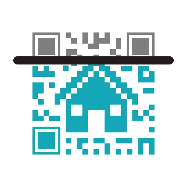 Desenho do código Qr — Vetor de Stock