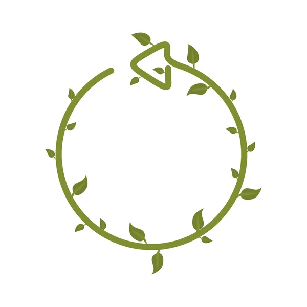 Circle green arrow — Stock Vector