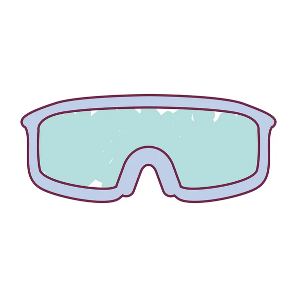 Graphic with security glasses lens colored — Stock vektor