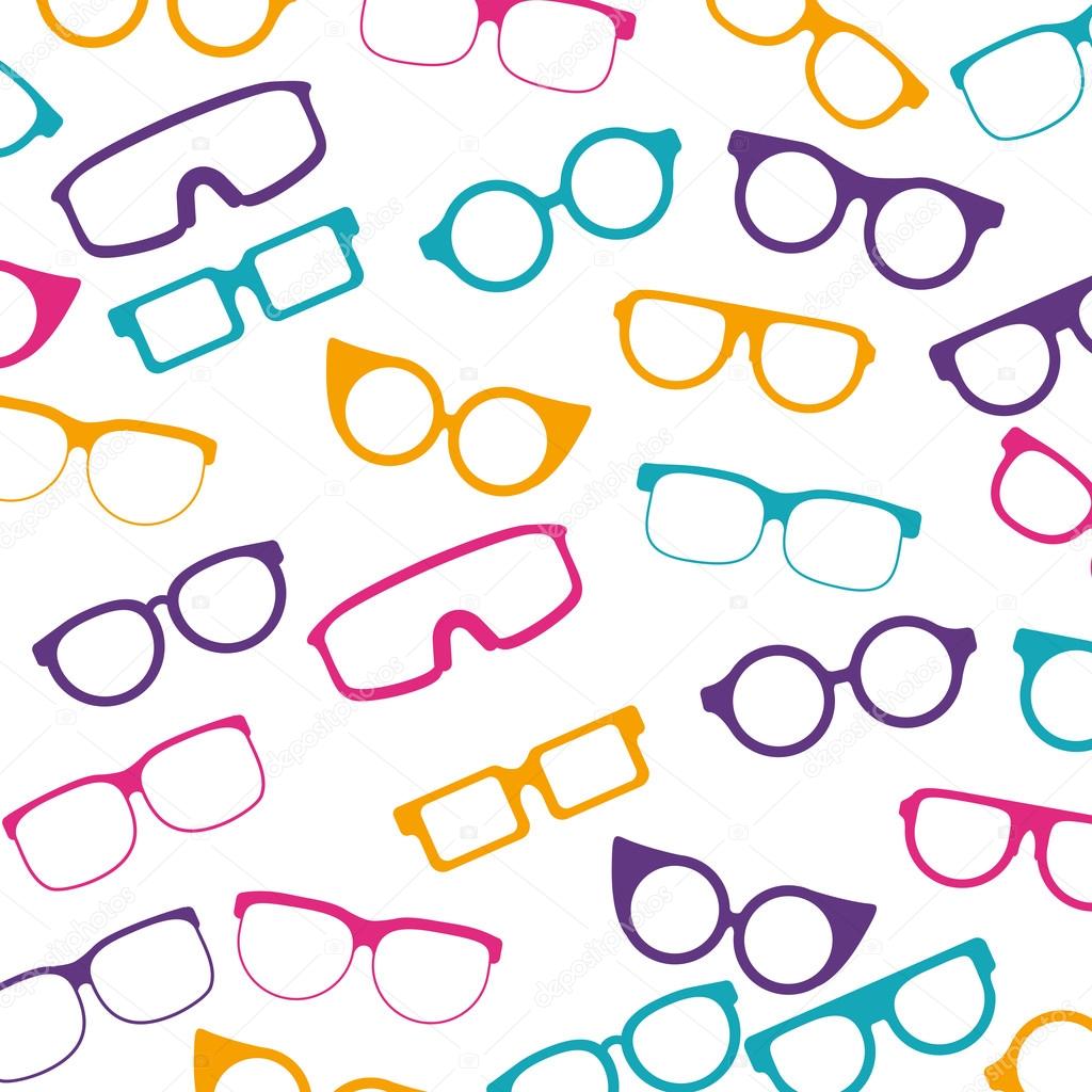 background with styles glasses multicolor