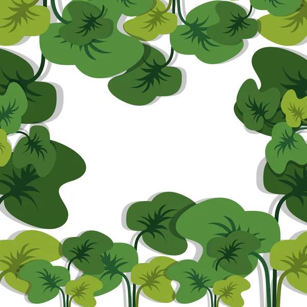 Hojas tropicales verdes — Vector de stock