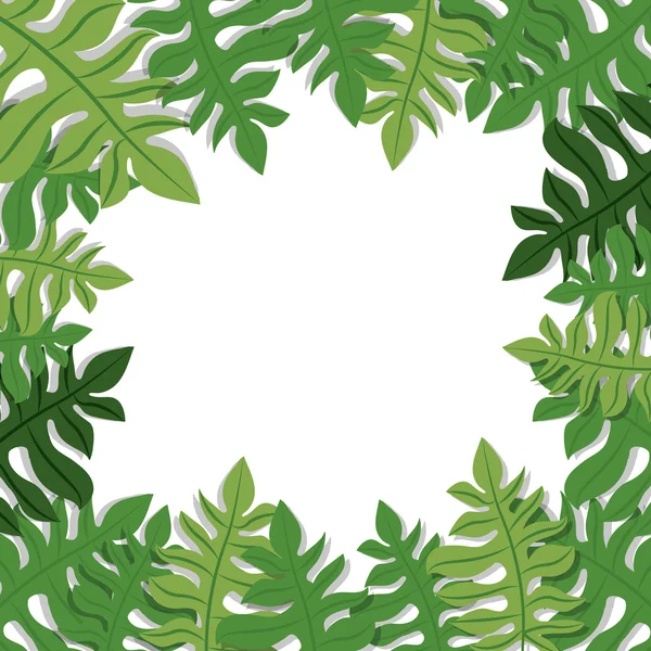 热带绿叶 — 图库矢量图片