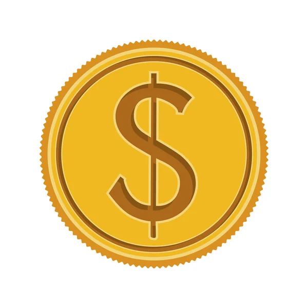 Moneda de dinero icono — Vector de stock