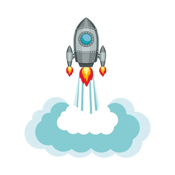 Space rocket icon — Stock Vector