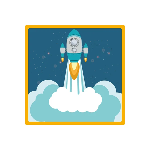 Space rocket icon — Stock Vector