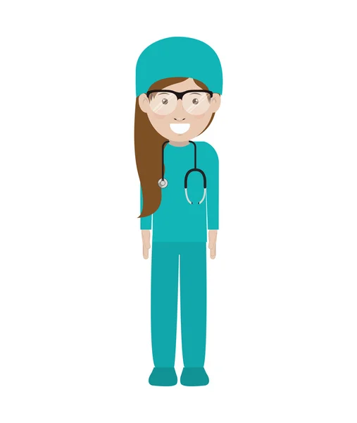 Dokter wanita Avatar. - Stok Vektor