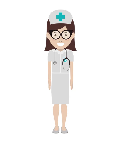 Avatar nő egészségügyi nővér — Stock Vector