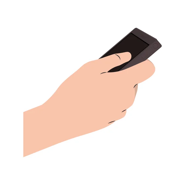 Mano sosteniendo un smartphone — Vector de stock