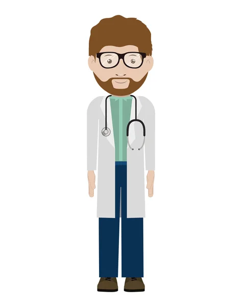 Avatar homme médecin — Image vectorielle