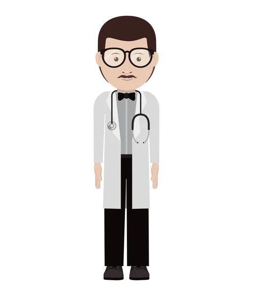 Avatar hombre doctor — Vector de stock