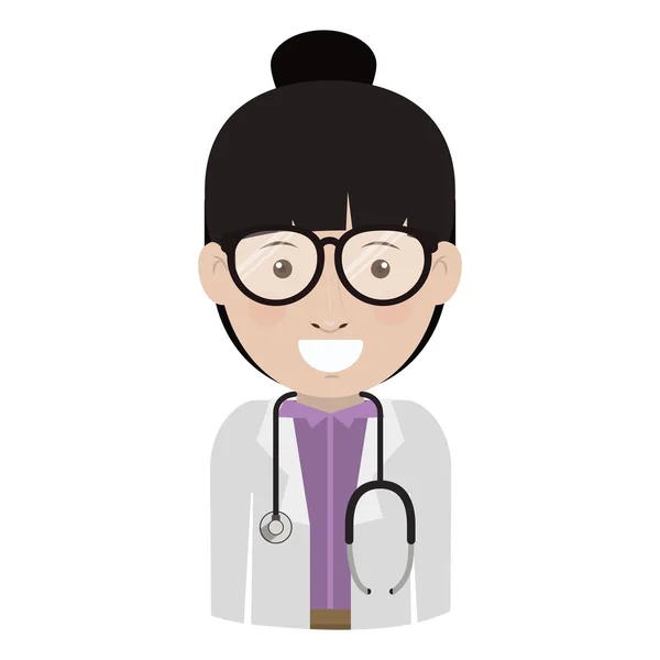 Avatar mulher médico —  Vetores de Stock