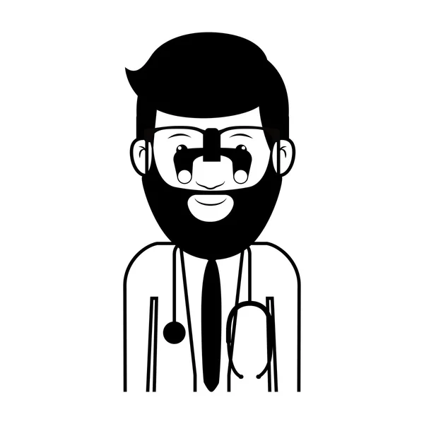 Avatar Mann Arzt — Stockvektor