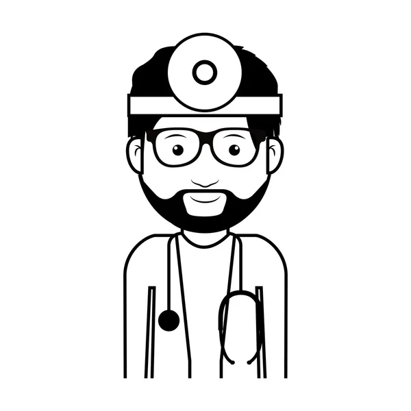 Avatar homem médico —  Vetores de Stock