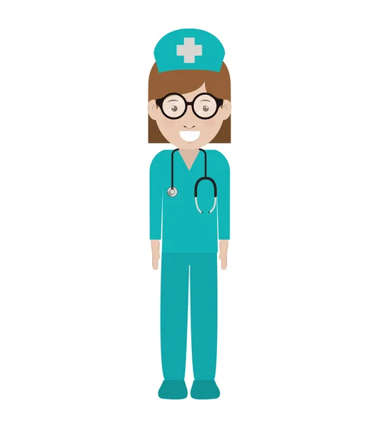 Avatar woman medical nurse — Stock Vector